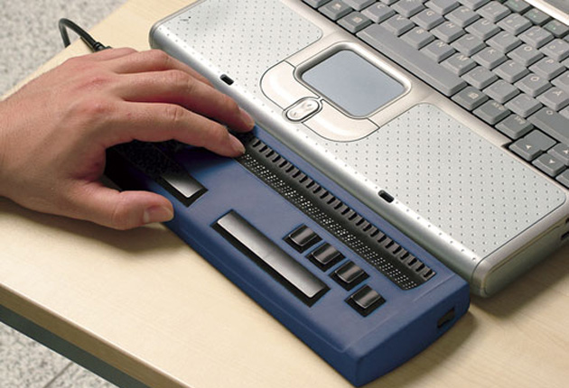 Teclado en Braille para usuarios ciegos en el iPad